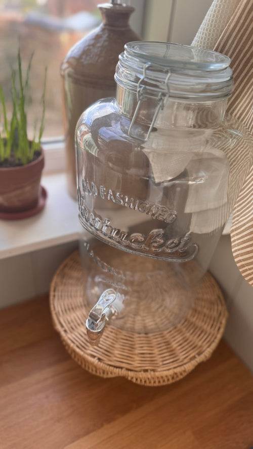 Glass Drinks Dispenser With Tap