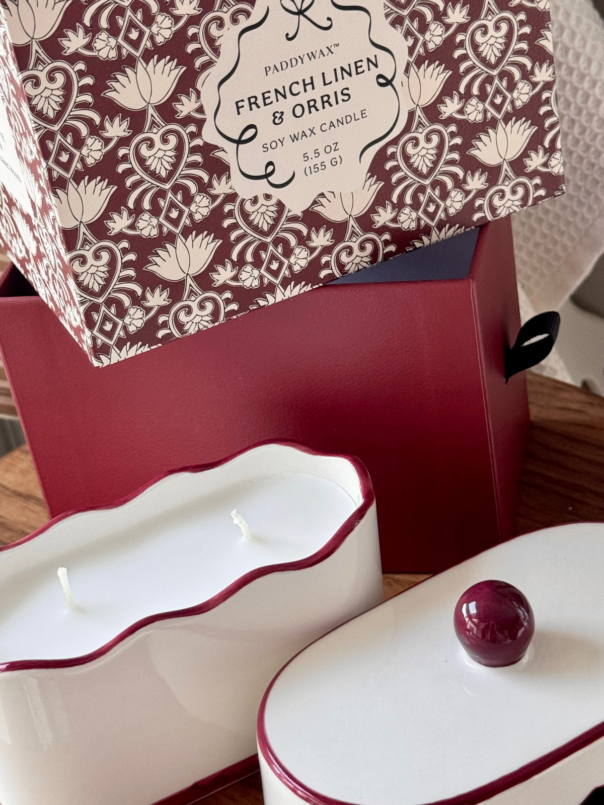 Ceramic Dish Candle- French Linen & Orris