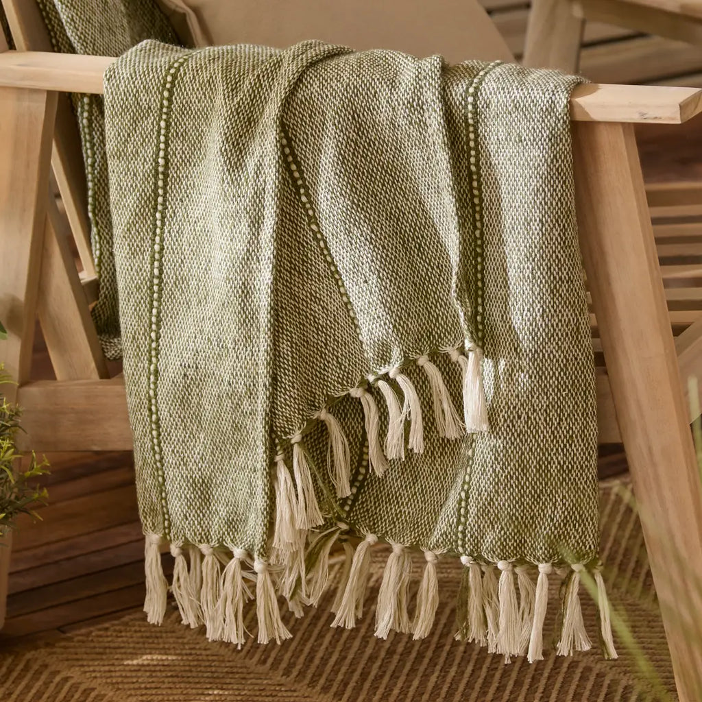 Woven Throw - Moss