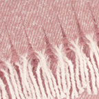 Woven Tasselled Throw- Pink